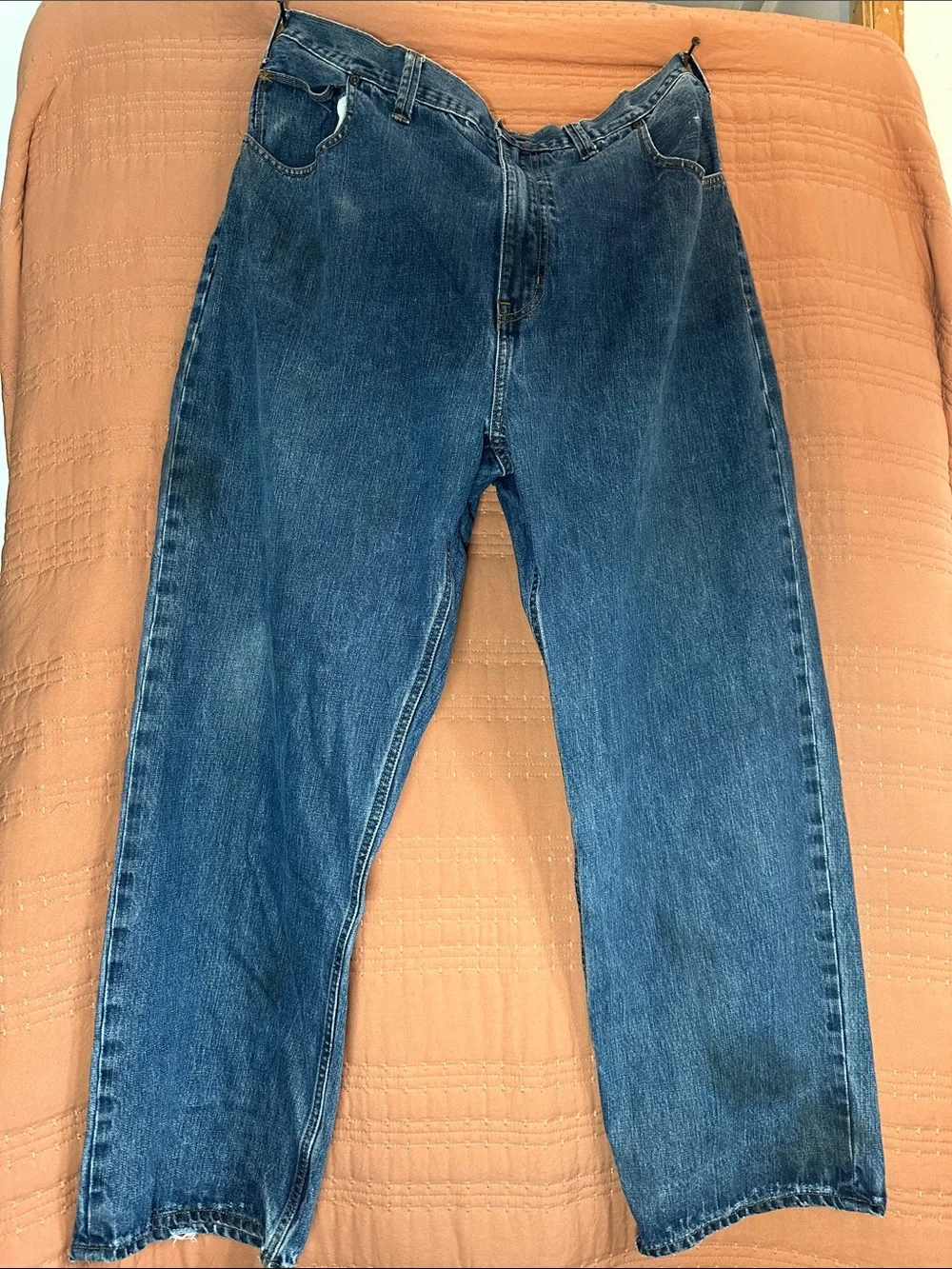 The Foundry Supply Co. Men's Straight Medium Blue Denim Jeans